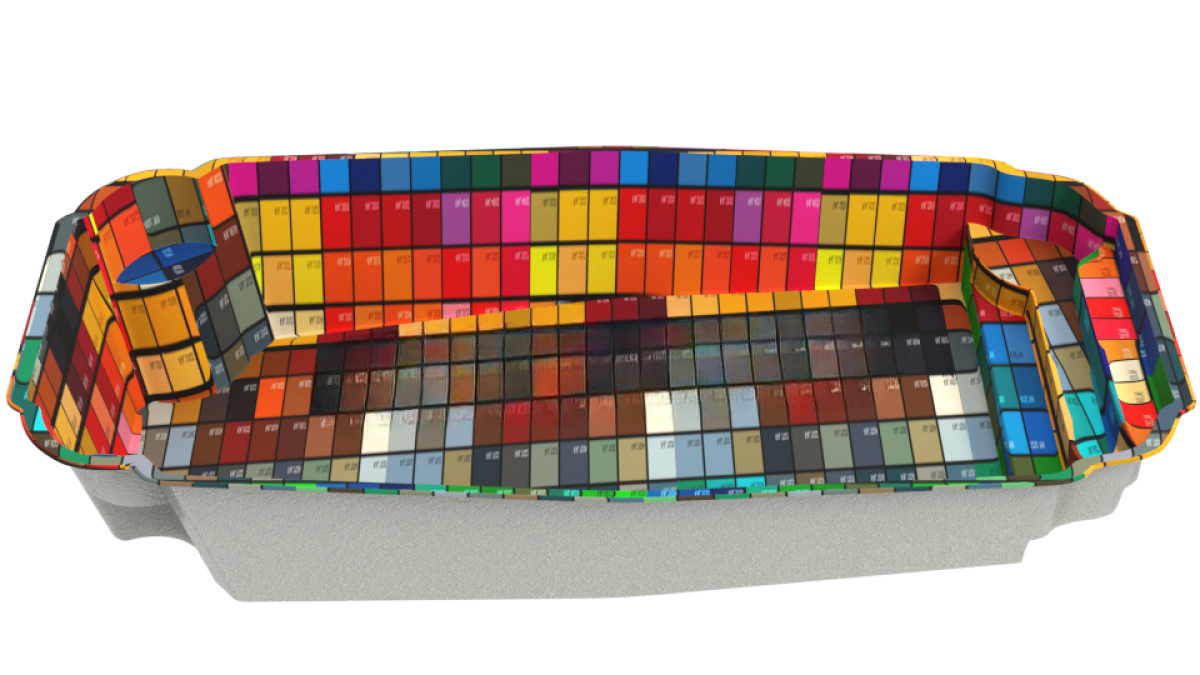 Композитный бассейн "Alegro" 880 х 400  см  глубиной 101 х 165 см, прямоугольник морозоустойчивый